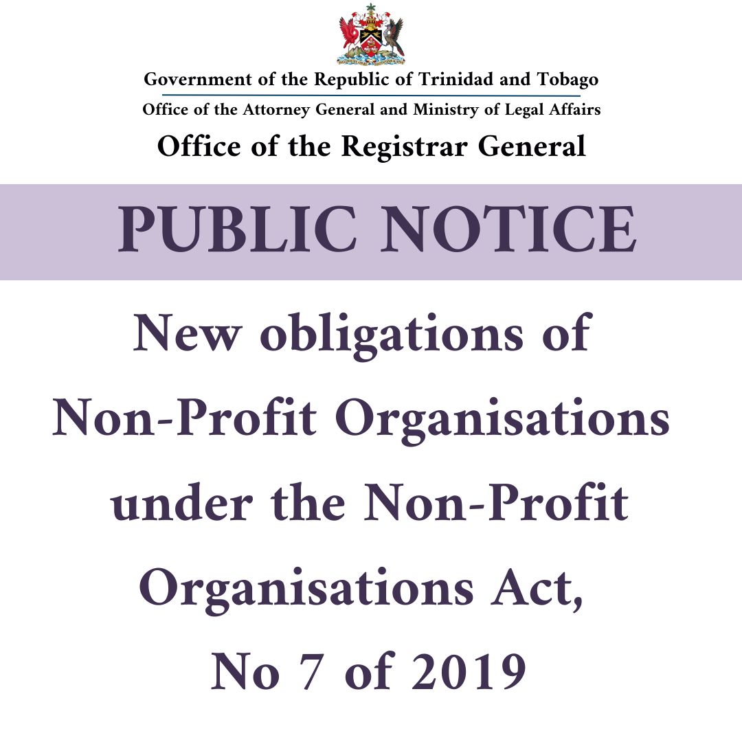 Notice to Non-Profit Organisations